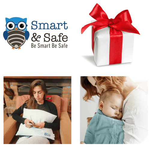 Smart & Safe Solutions EMF Apparel Gift for Mother&Baby: SoftShield™ EMF Protection & Anti-Radiation Pillow + Faraday Cotton Blanket Silver Fiber Anti-Radiation Cover