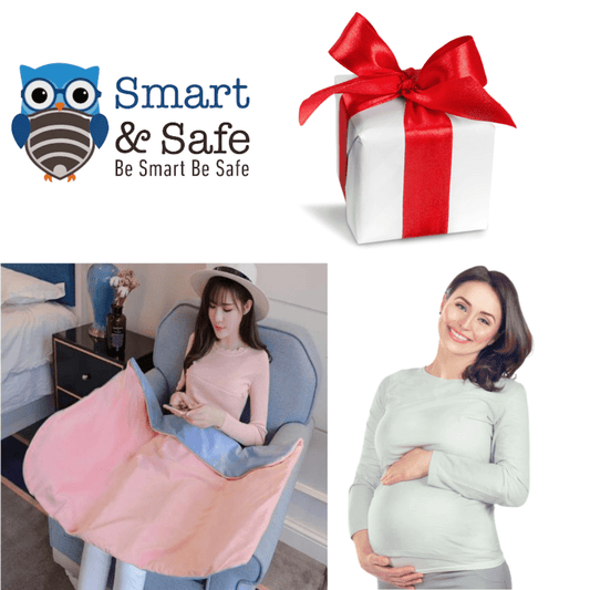 Smart & Safe Solutions EMF Apparel Gift for pregnant women: Blanket With EMF Protective + Baby Belly Band MommySafe