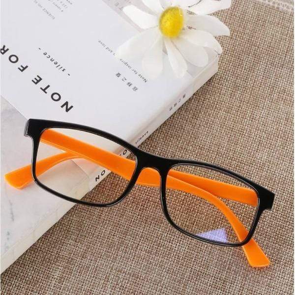 Orange / Without Case Blue Light Blocking Glasses Unisex