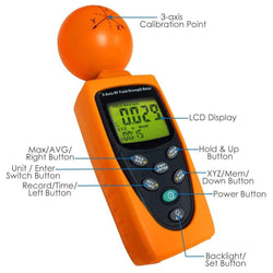 Smart&Safe EMF Solutions Electromagnetic radiation tester Tenmars TM-195 3-Axis RF Field Strength Meter Tester 50MHz to 3.5GHz