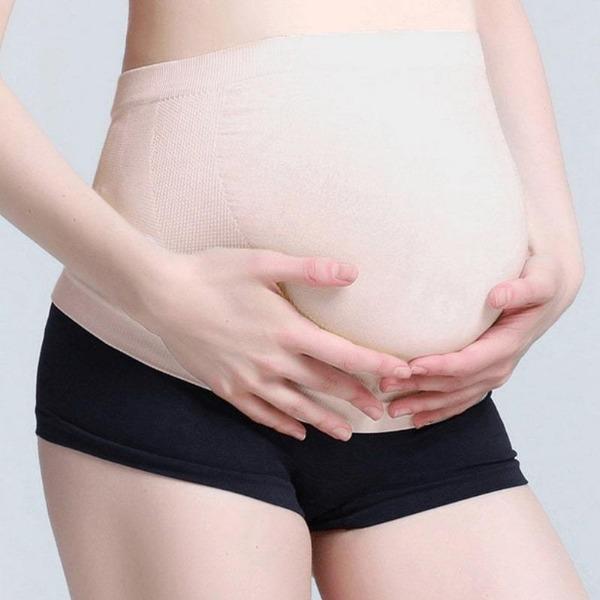 Maternity Belly Band Beige / One Size Pregnancy and Maternity EMF Radio Frequency Radiation Protection Baby Belly Band MommySafe